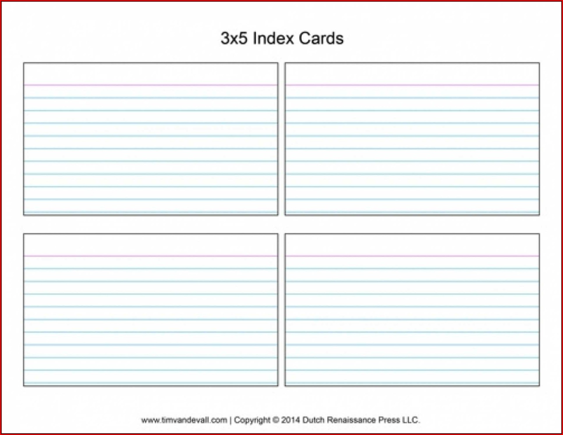 4x6 Index Card Template