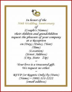 50th Anniversary Invitation Template