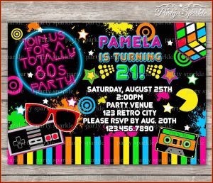 90s Birthday Invite Template