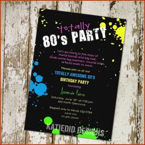 90s Party Invitation Template Free