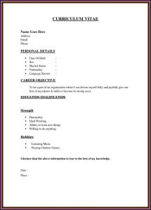 A RÃ©sumÃ© Outline A Person's