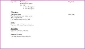 A Simple Resume Format For Freshers