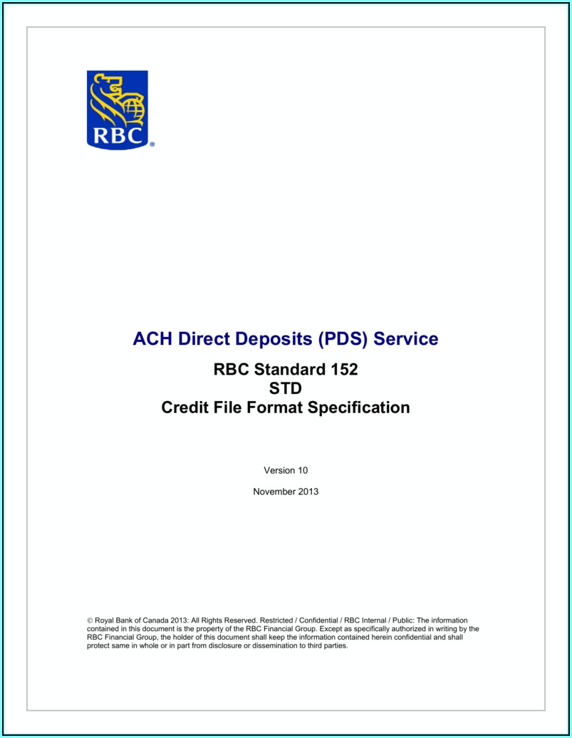 Ach Direct Deposit File Format