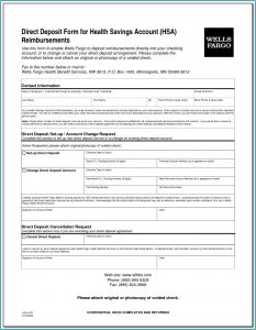 Ach Direct Deposit Form Template