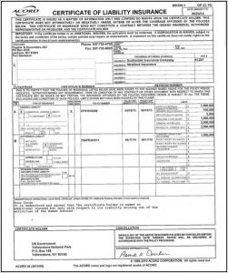 Acord Certificate Of Liability Insurance 2019 Form