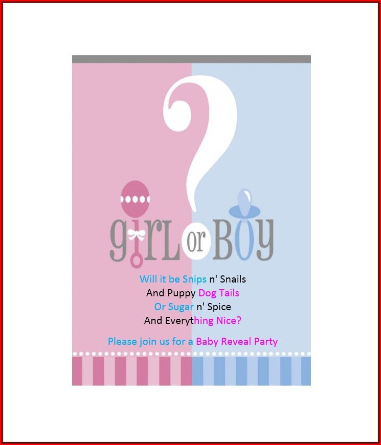 African American Gender Reveal Invitation Templates
