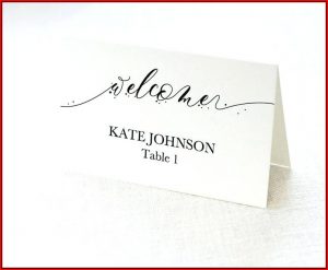 Alphabetical Seating Chart Card Template