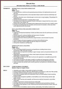 Analytics Consultant Resume Sample