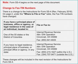 Application For Ein Number Form