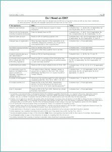 Application For Employer Identification Number Form