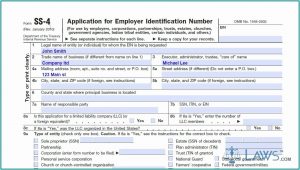 Application For Employer Identification Number Form Ss 4