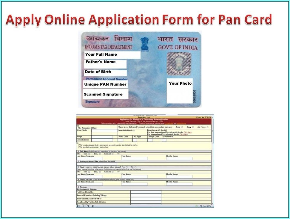 Application Form For Pan Card Online