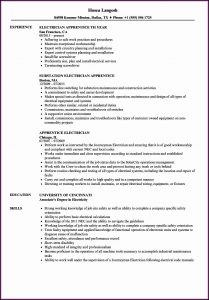 Apprentice Electrician Resume Template