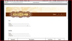 Artist Invoice Template Word