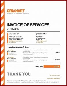 Artist Performance Invoice Template