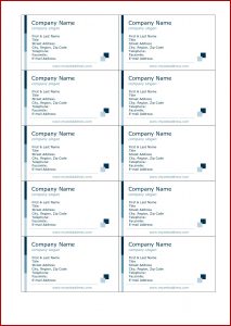 Avery Business Cards Template 28878