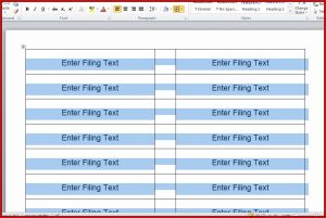 Avery File Folder Label Template 5266