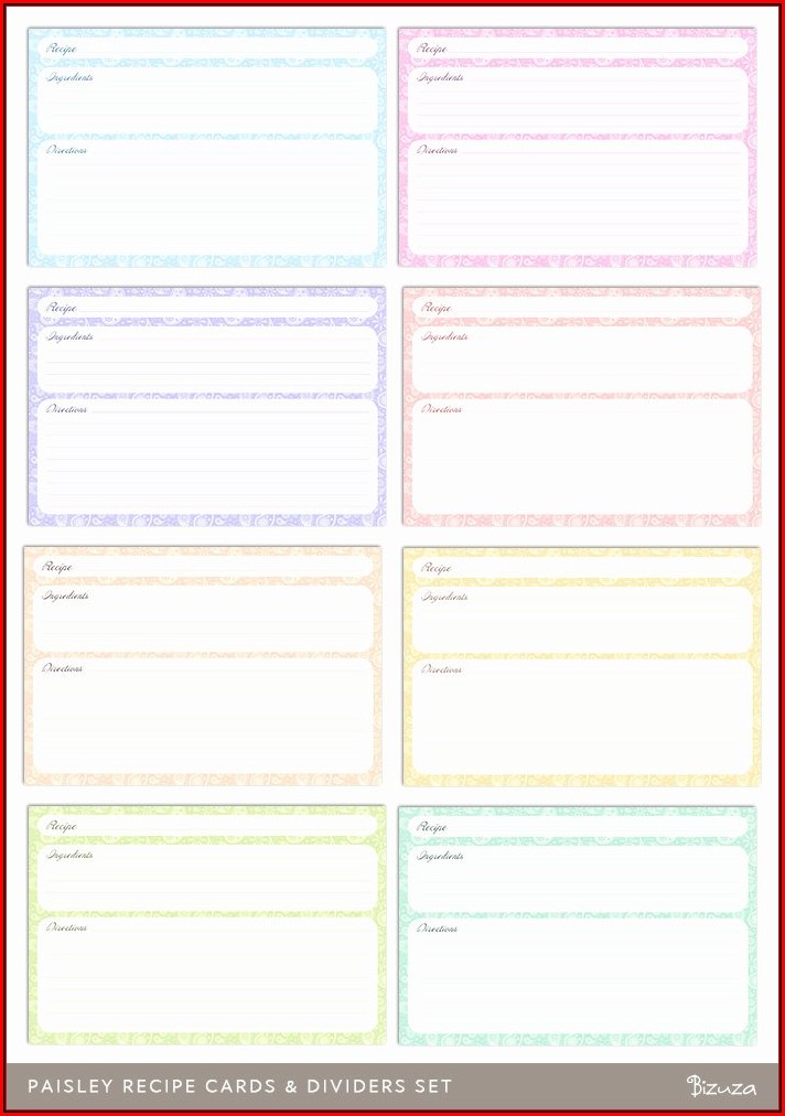 Avery Index Card Template