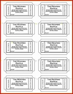 Avery Template For Raffle Tickets