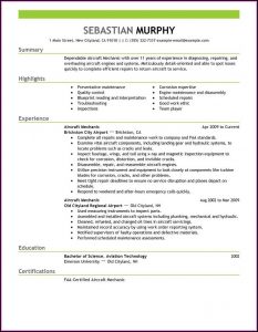Aviation Maintenance Resume Template