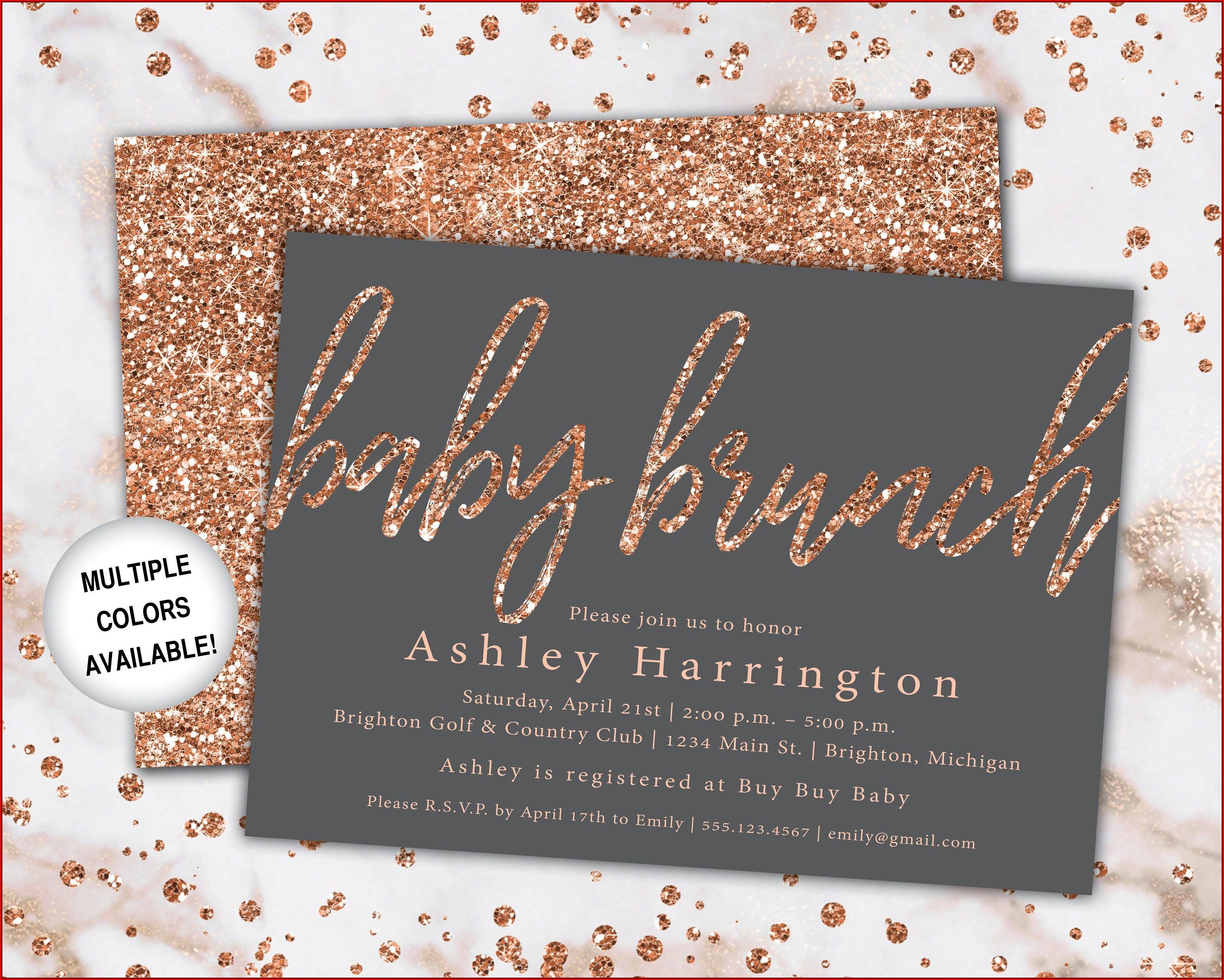 Baby Brunch Invitation Template
