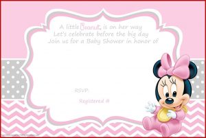 Baby Minnie Mouse Invitation Template Free