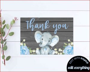 Baby Shower Elephant Template Printable