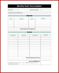 Bank Reconciliation Template Excel
