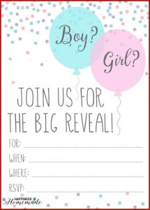 Baseball Gender Reveal Invitation Template