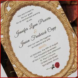 Beauty And The Beast Invitation Template Free