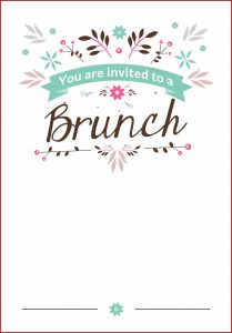 Birthday Brunch Invitation Template