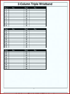 Blank Football Wristband Template