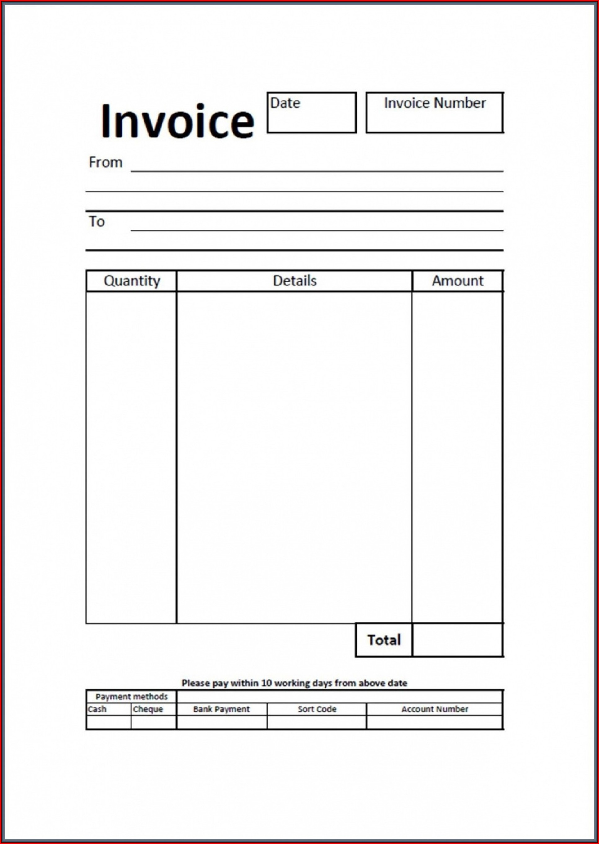 printable invoice