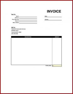Blank Invoice Templates Free