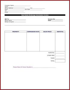 Blank Invoice Templates Word
