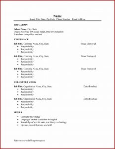 Blank Resume Template Pdf Free