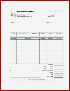 Blank Service Invoice Template Pdf