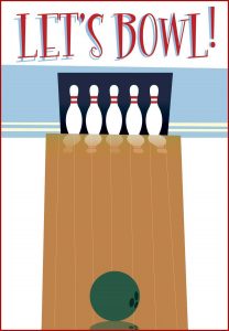 Bowling Pin Invitation Template