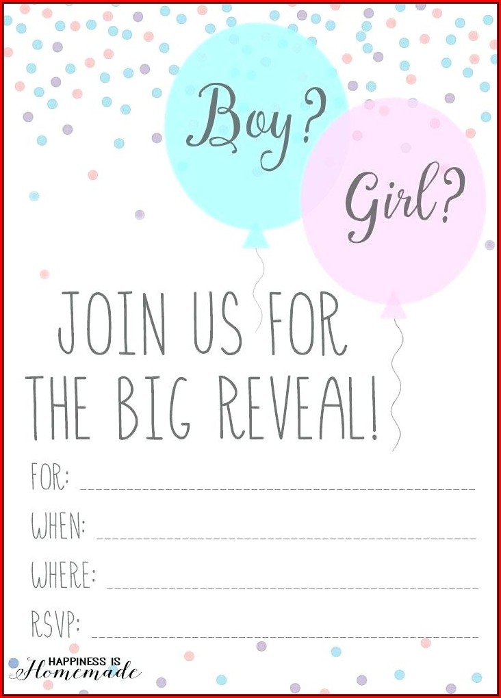 Bumble Bee Gender Reveal Invitation Templates