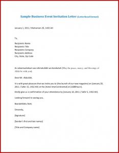 Business Event Invitation Email Template