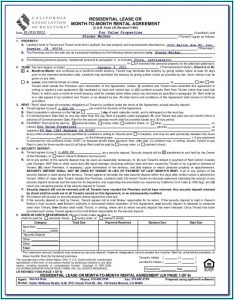California Association Of Realtors Application To Rent Fillable Form