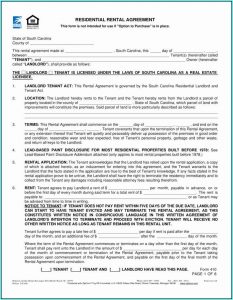 California Association Of Realtors Rental Form