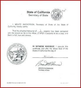 California Nonprofit Articles Of Incorporation Template