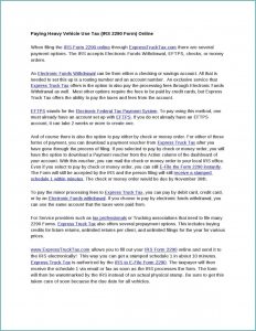 Can You File Form 2290 Online