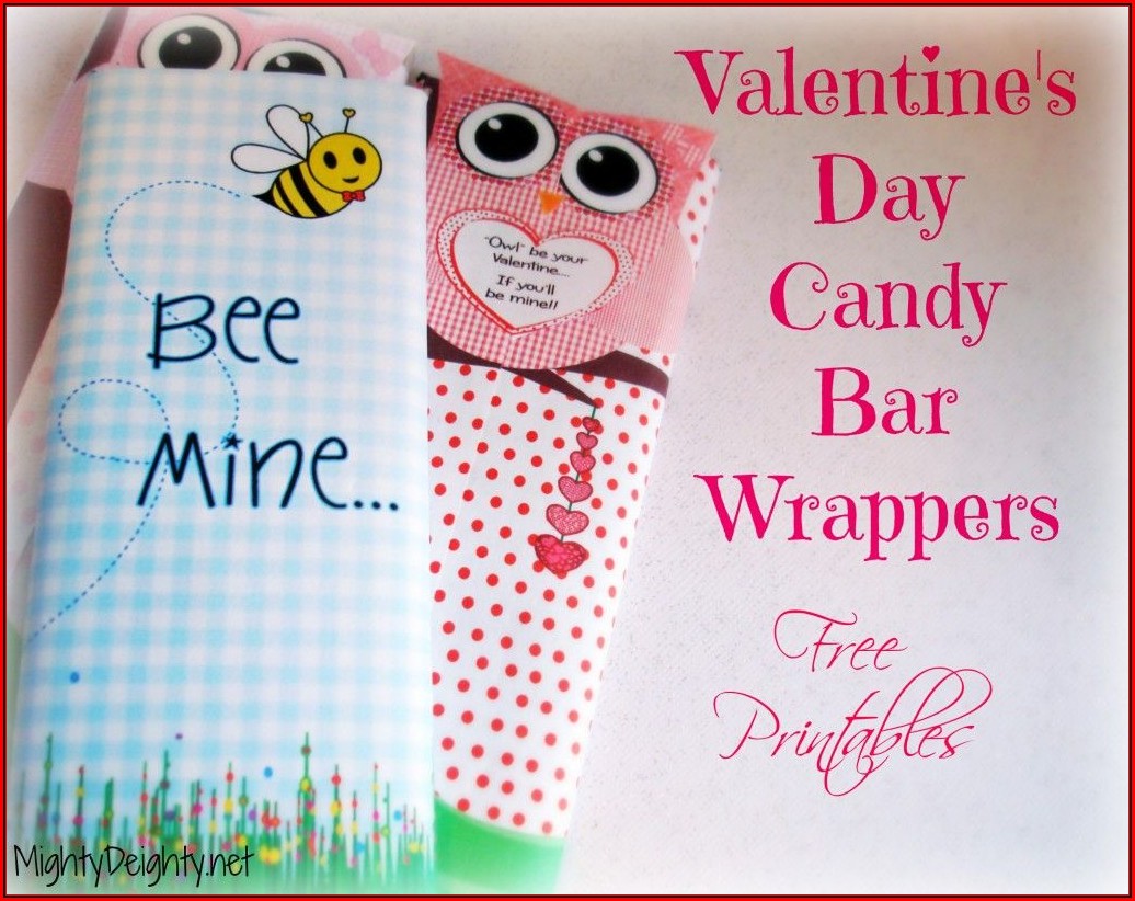 Candy Bar Wrapper Template Valentines Day