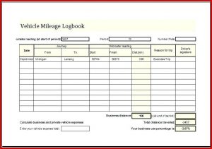 Car Mileage Log Book Template