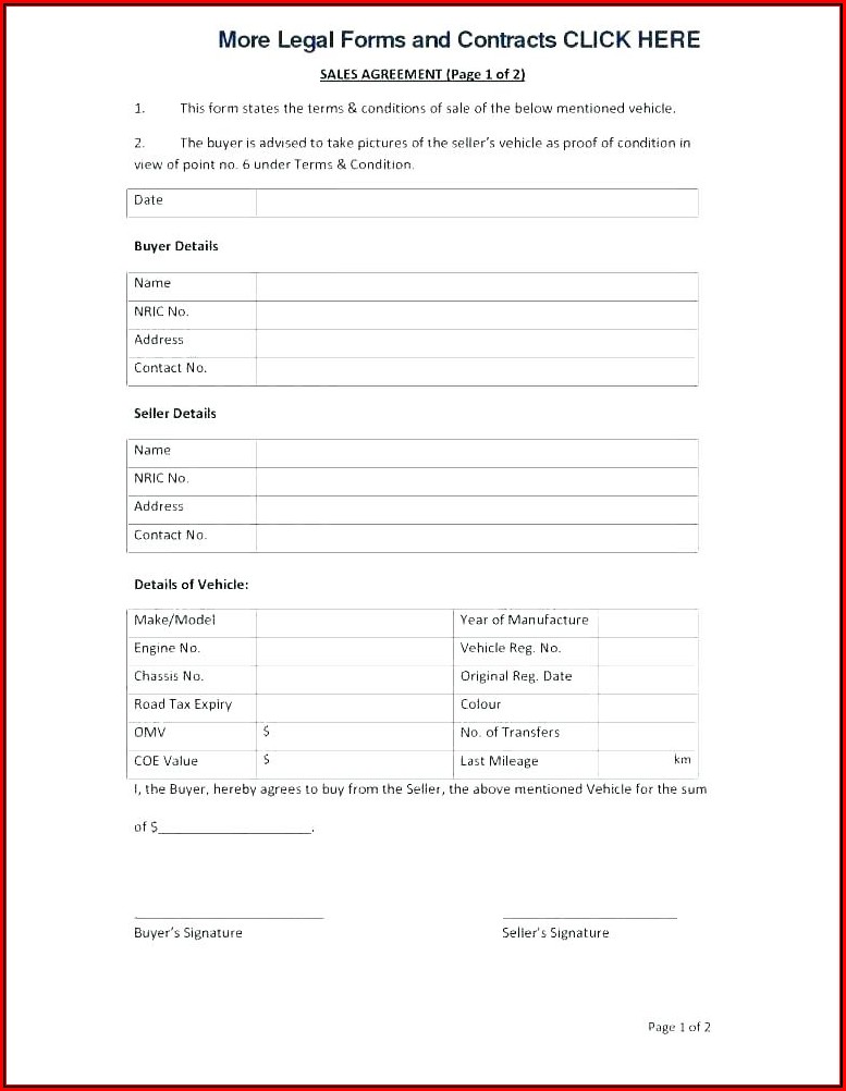 Car Sale Receipt Template Excel