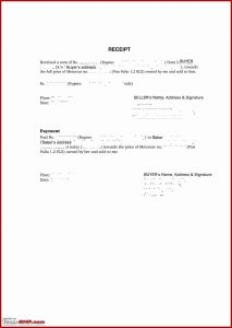 Car Sale Receipt Template Pdf