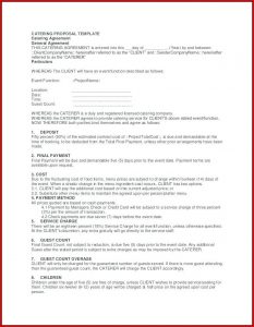 Catering Proposal Template Doc