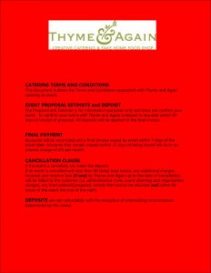 Catering Proposal Templates